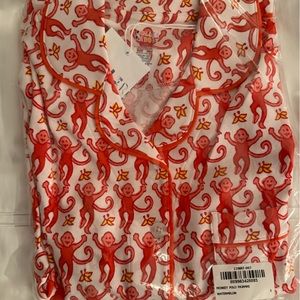Roller Rabbit brand new hot pink monkey PJs